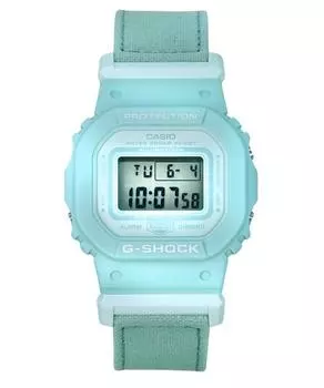 Casio G-Shock Цифровые кварцевые женские часы с органическим синим тканевым ремешком из био-смолы GMD-S5600CT-3 200M синий