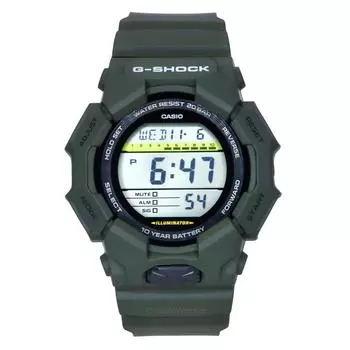 Casio G-Shock Digital Bio-Based Green Resin Remesh Black Dial Quartz GD-010-3 200M Мужские часы чёрный