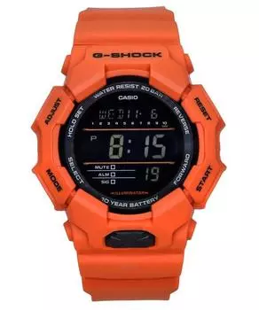 Casio G-Shock Digital Bio-Based Orange Resin Remesh Black Dial Quartz GD-010-4 200M Мужские часы чёрный