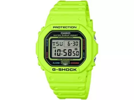 Casio G-SHOCK DW-5600EP-9JF ENERGY PACK Мужские цифровые часы с резиновым ремешком желтого цвета НОВЫЕ