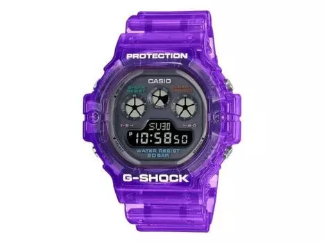 CASIO G-SHOCK DW-5900JT-6JF JOYTOPIA фиолетовые цифровые кварцевые мужские часы с полимерным ремешком