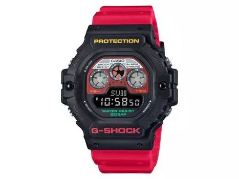 Casio G-SHOCK DW-5900MT-1A4JF Mix Tape Series цифровые часы черный красный 46.8 мм НОВЫЙ