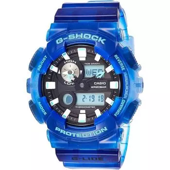 Casio G-Shock G-Lide Аналоговый цифровой полимерный ремешок с черным циферблатом Кварцевые мужские часы GAX-100MSA-2A 200M