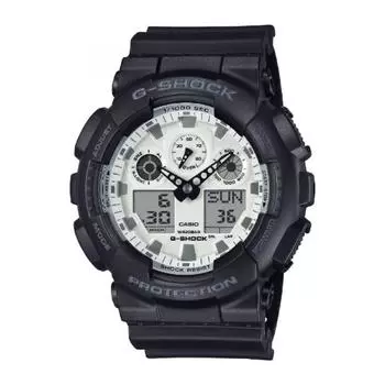 Casio G Shock G Shock Black And Brilliant White Series Black Ga 100wd 1ajf
