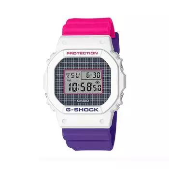 CASIO G-SHOCK G-SHOCK Часы мужские женские цифровые водонепроницаемые спортивные белые DW-5600THB-7 фиолетовый