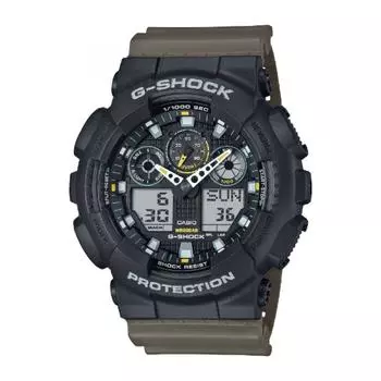 Casio G Shock G Shock Двухцветные утилитарные цвета Оливково-зеленый Ga 100tu 1a3jf