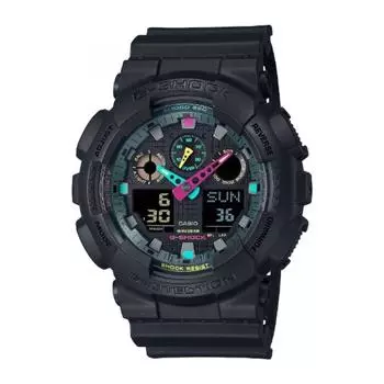 CASIO G SHOCK G SHOCK Мультифлуоресцентная серия цветов Матовый черный GA 100MF 1AJF