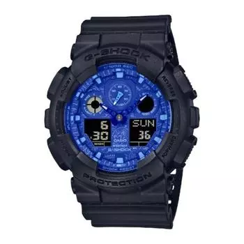 CASIO G SHOCK G Shock Синий Пейсли GA 100BP 1AJF