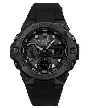 Мужские часы Casio G-Shock G-Steel Black Mobile Link Аналоговые цифровые Tough Solar GST-B400BB-1A 200M чёрный