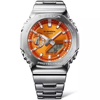 CASIO G-Shock G-Steel GM-2110D-4A Спортивные часы из нержавеющей стали с оранжевым циферблатом [ НОВЫЕ ] оранжевый