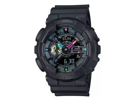 Casio G-SHOCK GA-110MF-1AJF Multi Fluorescent цветные часы матово-черные 51,2 мм НОВЫЕ