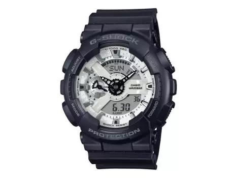 Casio G-SHOCK GA-110WD-1AJF черно-белые аналогово-цифровые мужские часы