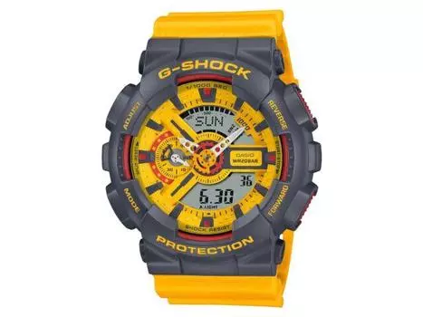 Casio G-SHOCK GA-110Y-9AJF Желто-серые аналоговые цифровые часы в спортивном стиле 90-х