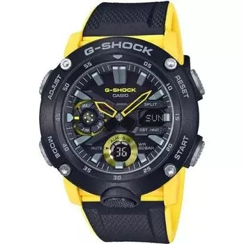 CASIO G-SHOCK GA-2000-1A9JF [Carbon Core Guard Basic Carbon Core Guard Series Black/ Yellow] Круглый
