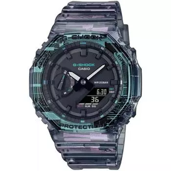 CaSio G Shock Ga 2100nn 1adr аналоговые цифровые черные циферблаты мужские часы черный ремешок черный