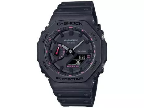 CASIO G-SHOCK GA-2100P-1AJR Black x Pink Carbon Core Men Watch Resin Band NEW