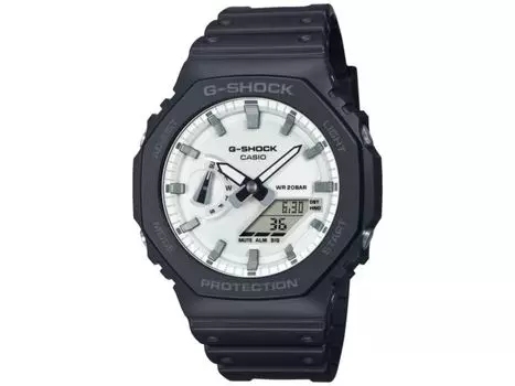 Casio G-SHOCK GA-2100WD-1AJF черно-белые аналоговые цифровые мужские часы