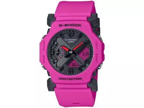 Casio G-SHOCK GA-2300-4AJF минималистичный дизайн мужские часы розовая смола день/дата НОВЫЕ