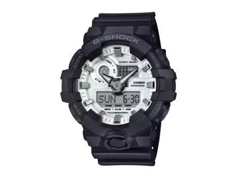 CASIO G-SHOCK GA-700WD-1AJF черно-белые аналогово-цифровые мужские часы
