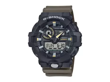 Casio G-SHOCK GA-710TU-1A3JF Двухцветные утилитарные цвета Мужские часы Оливково-зеленые НОВЫЕ
