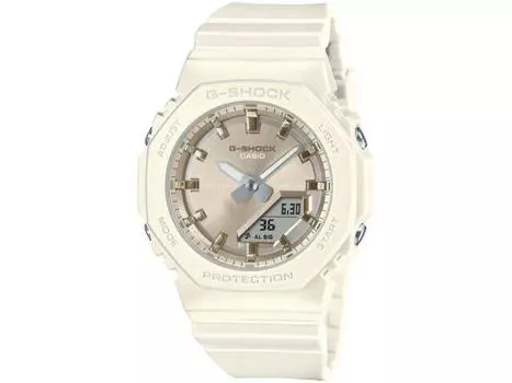CASIO G-SHOCK GMA-P2100ST-7AJF белые матовые металлические аналоговые цифровые женские часы