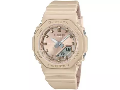CASIO G-SHOCK GMA-P2100ST-9AJF бежевые матовые металлические аналоговые цифровые женские часы