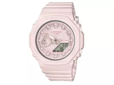 Аналоговые цифровые женские часы CASIO G-SHOCK GMA-S2100BA-4AJF Total Pink среднего размера
