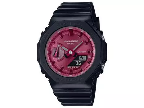 CASIO G-SHOCK GMA-S2100RB-1AJF Модель среднего размера, черные x красные женские часы из смолы, НОВЫЕ