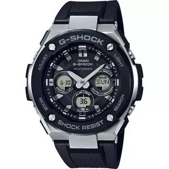 CASIO G SHOCK GST W300 1AJF [G STEEL G стальной радиоприемник на солнечной батарее среднего размера]