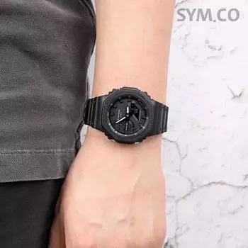 Casio G-Shock Gyal Oak Прочные легкие тонкие мужские часы Anadigi All Black