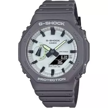 CASIO G-SHOCK HIDDEN GLOW Series GA-2100HD-8AJF Серые Ana-Digi Мужские часы Япония