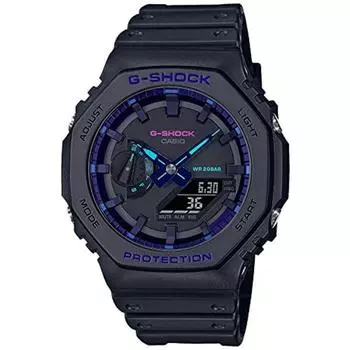 CASIO G-SHOCK Кварцевые мужские часы Black Virtual Blue Series GA-2100VB-1AJF NEW