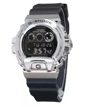 Casio G-Shock Кварцевые мужские часы с металлическим безелем и полимерным ремешком GM-6900U-1 200M чёрный