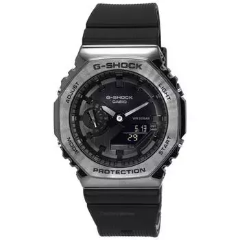 Casio G-Shock Metal Clad Analog Digital Quartz GM-2100BB-1A GM2100BB-1 200M Мужские часы чёрный