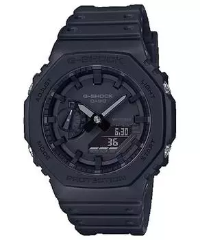 Casio G-shock MINI GA-2100-1A1 Стандартные аналоговые цифровые часы с двойным дисплеем GA-2100 чёрный