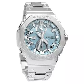 Casio G-Shock полностью металлический аналоговый хронограф смартфон Link Ice Blue Dial Tough Solar GMC-B2100AD-2A 200M мужские часы светло-синий