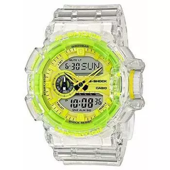 CASIO G-SHOCK Watch GA-400SK-1A9 Мужские прозрачные желтые Аналоговые цифровые Круглые циферблаты