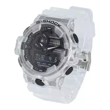 Casio G-SHOCK Часы мужские водонепроницаемые Ana-Digi прозрачный скелетон GA-700SKE-7A