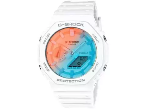 Casio GA-2100TL-7AJF G-SHOCK BEACH TIME LAPSE Series мужские часы с белым полимерным ремешком НОВЫЙ