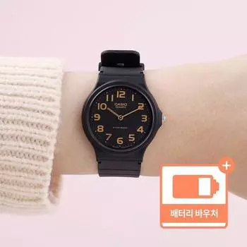 Casio Круглые кварцевые часы золотого и черного цвета для совместного тестирования + пакет ваучеров на замену батареи