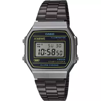 Casio CASIO цифровые часы Vintage Series Heritage Colors A168WEHB-1A мужские женские детские черные Overseas модель