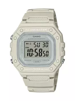 Casio Illuminator Alarm Chronograph Digital Sports Watch Light (Модель W218HC-8A2V) (Светло-серый), Серый, W-218HC-8AVCF