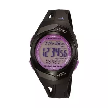 Casio import ladies adult watch STR300-1C black & purple