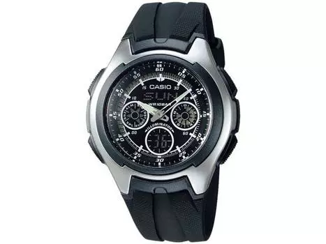 Casio Коллекция AQ-163W-1B1JH Мужские часы с черной подсветкой EL в блистерной упаковке, НОВЫЕ