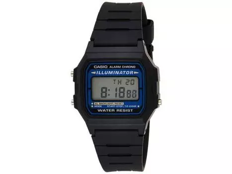 Casio Коллекция Цифровые часы стандартные F-105W-1A Черные мужские будильник секундомер
