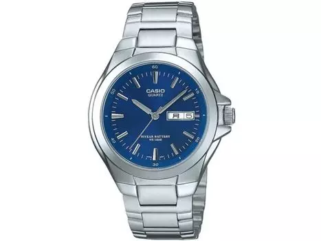 Casio Коллекция MTP-1228DJ-2AJH Мужские часы Серебристо-синие Аналоговые блистерная упаковка НОВЫЕ