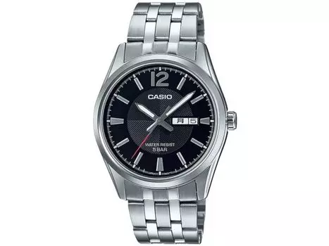 Мужские часы CASIO Collection MTP-1335DJ-1AJF, серебристо-черный, блистерная упаковка, НОВЫЕ