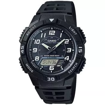 [Casio] Коллекция мужских часов AQ-S800W-1BJH Черные на солнечных батареях