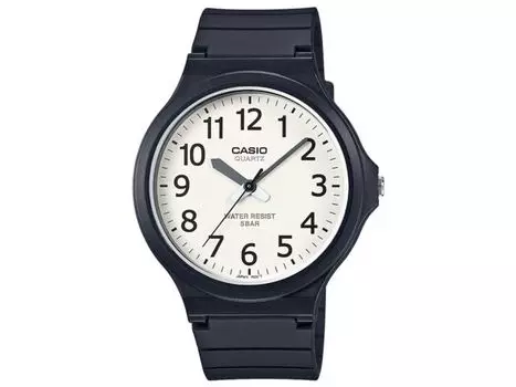 Casio Коллекция MW-240-7BJH Мужские аналоговые часы Черно-белые Большие смоляные НОВЫЕ
