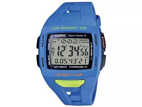 Casio Коллекция STW-1000-2JH Солнечные радиочасы мужские синие цифровые блистерная упаковка